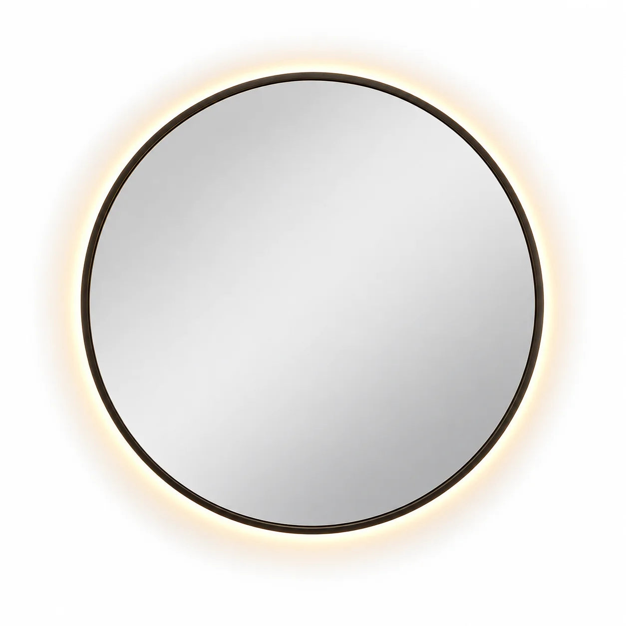 Halo Round Mirror on a white background